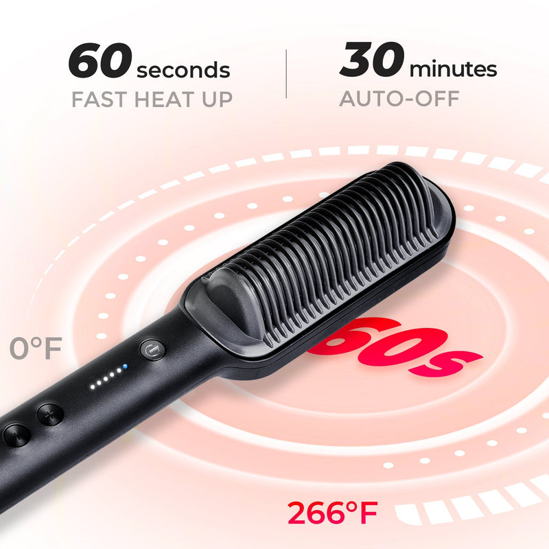 Hair Styling Brush | 5 Temperature Settings With Anti-Scald Design