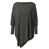 Meila Top | Asymmetric Black Long Sleeve Tunic