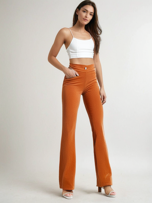 Bronte Pants | High-Waisted Flared Pants for Women in Eco Corduroy Fabric