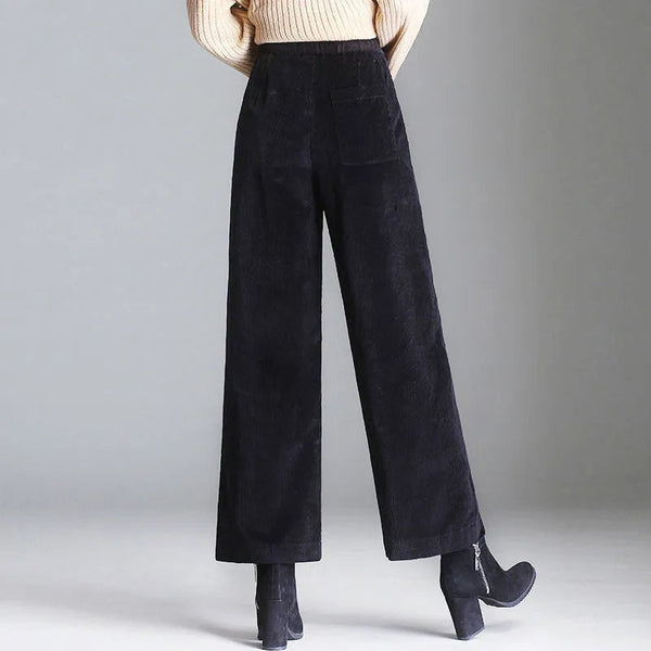 Olivia Trousers | Elegant Wide-Leg Corduroy Pants