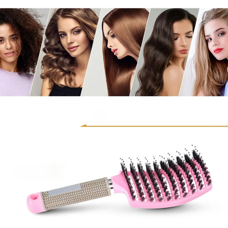 Professional Detangling Brush | Curved Bristle Design For All Hair Types