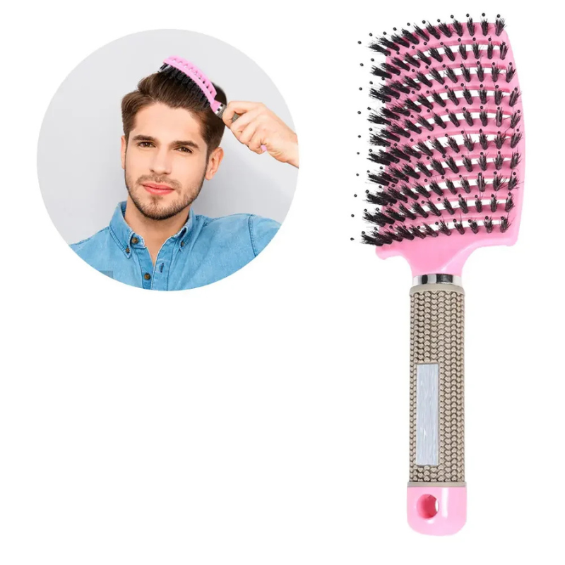 Professional Detangling Brush | Curved Bristle Design For All Hair Types