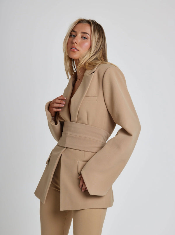 Florine Women's Blazer | Stylish Tailored Belted Blazer