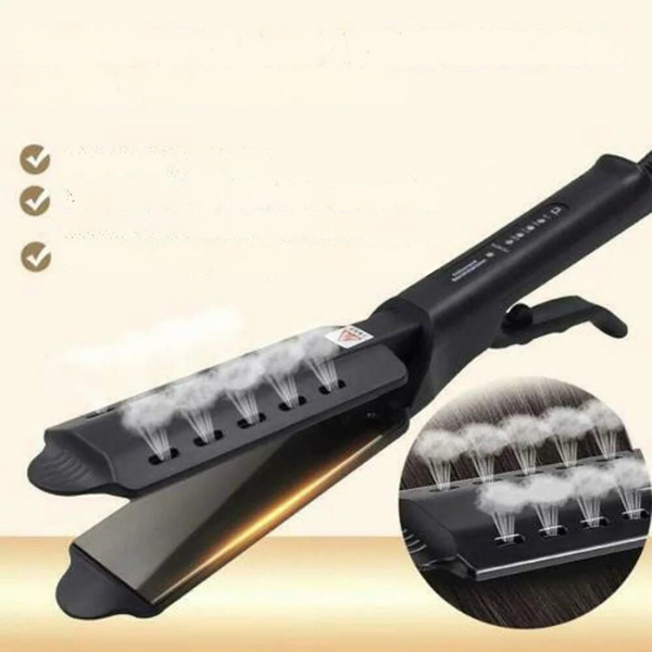 Professional Steam Hair Straightener | Ceramic Plates With Steam Vents