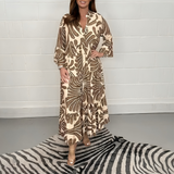 Biddy Dress | Long Floral Maxi Dress for Women with Long Sleeves and Elegant Fit