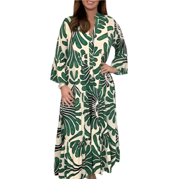 Biddy Dress | Long Floral Maxi Dress for Women with Long Sleeves and Elegant Fit