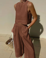 Xian Two Piece Set | Lightweight Linen Summer Co-ord for Women