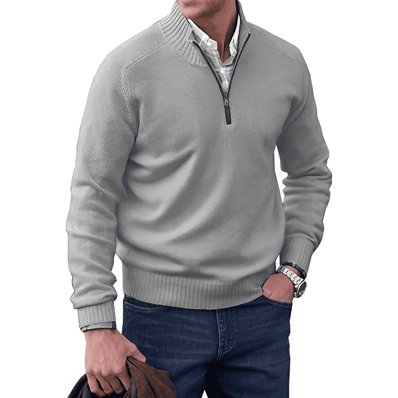 Faelan Men's Jumper | Cashmere Quarter Zip Jumper