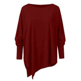 Meila Top | Asymmetric Black Long Sleeve Tunic