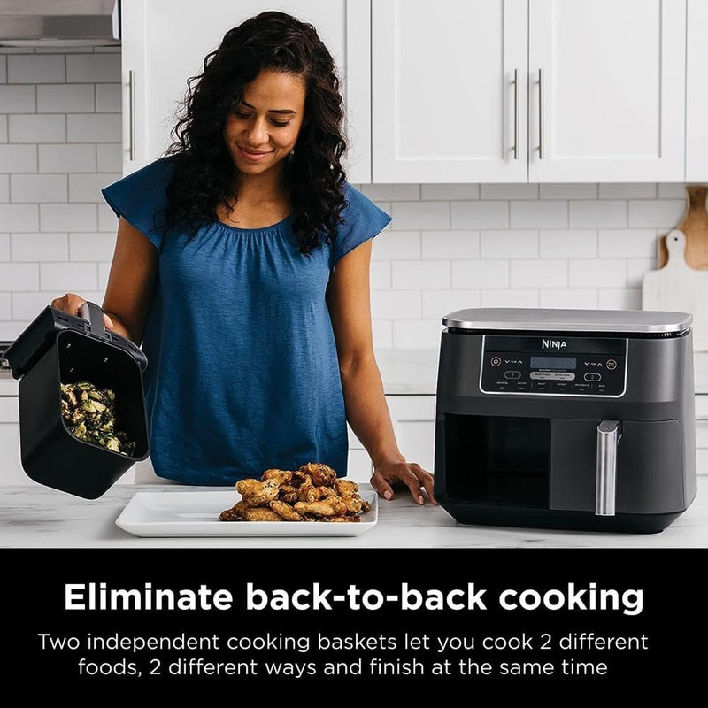 Ninja Foodi DZ201 Air Fryer DualZone 8QT - 50% off Only Today