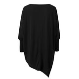 Meila Top | Asymmetric Black Long Sleeve Tunic