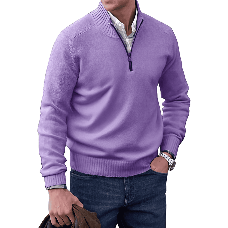 Faelan Men's Jumper | Cashmere Quarter Zip Jumper
