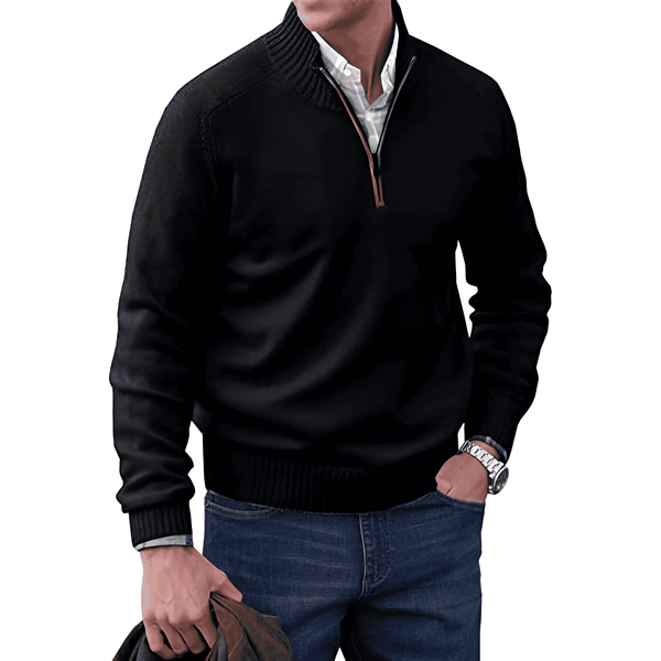 Faelan Men's Jumper | Cashmere Quarter Zip Jumper
