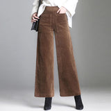 Olivia Trousers | Elegant Wide-Leg Corduroy Pants