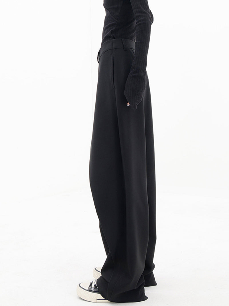 Windra Trousers | Asymmetrical High-Waist Wide-Leg Pants