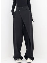 Windra Trousers | Asymmetrical High-Waist Wide-Leg Pants