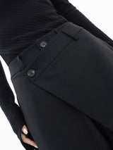 Windra Trousers | Asymmetrical High-Waist Wide-Leg Pants