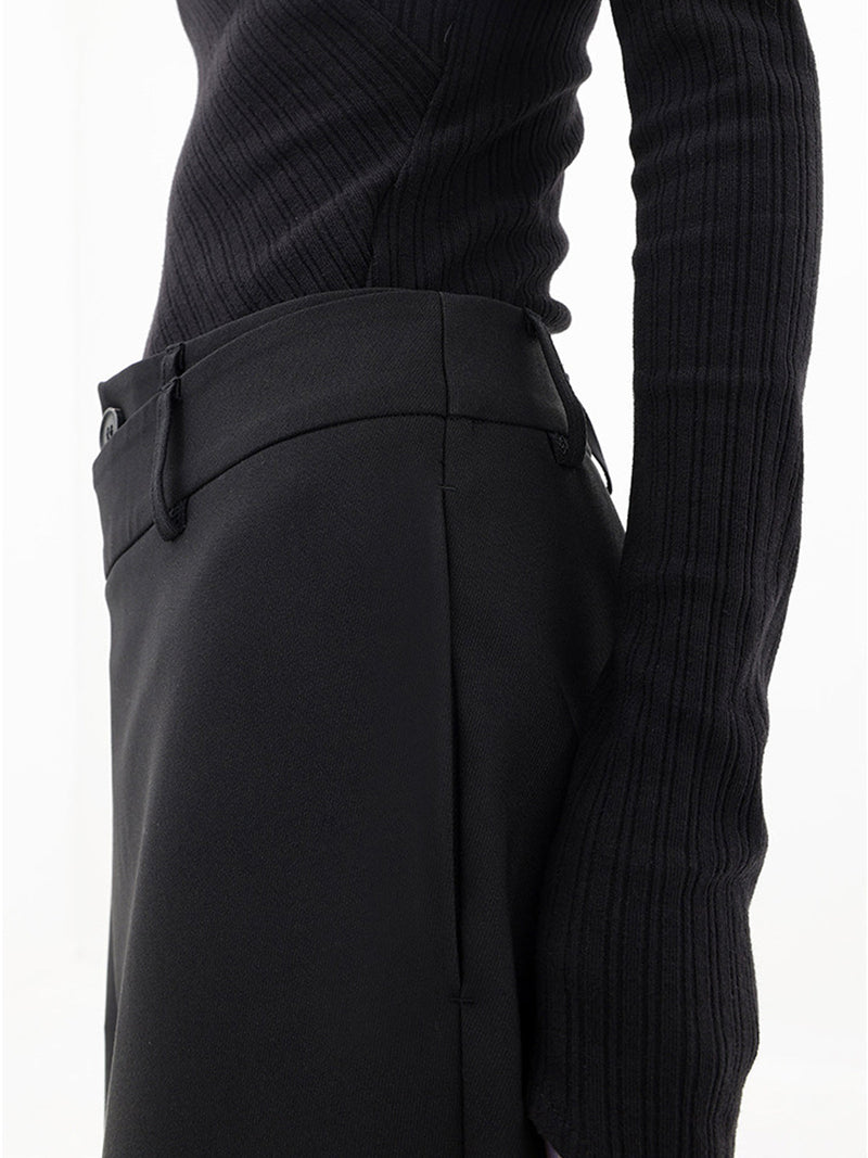 Windra Trousers | Asymmetrical High-Waist Wide-Leg Pants