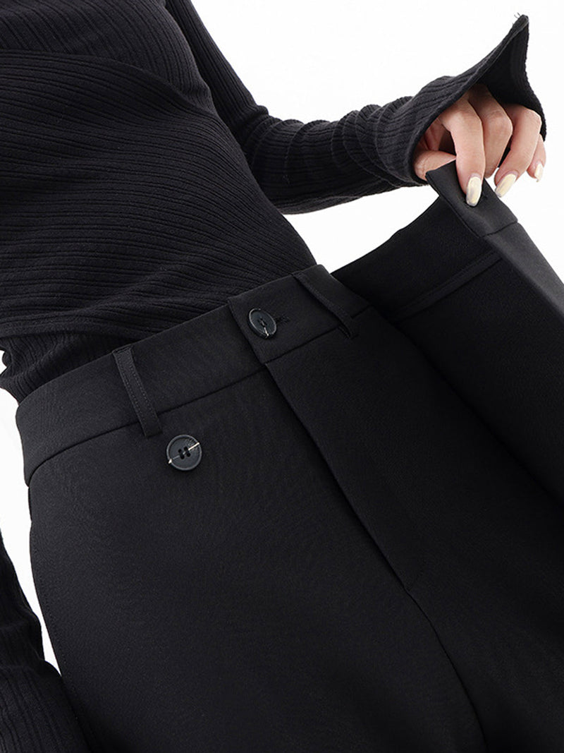 Windra Trousers | Asymmetrical High-Waist Wide-Leg Pants