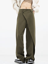 Windra Trousers | Asymmetrical High-Waist Wide-Leg Pants
