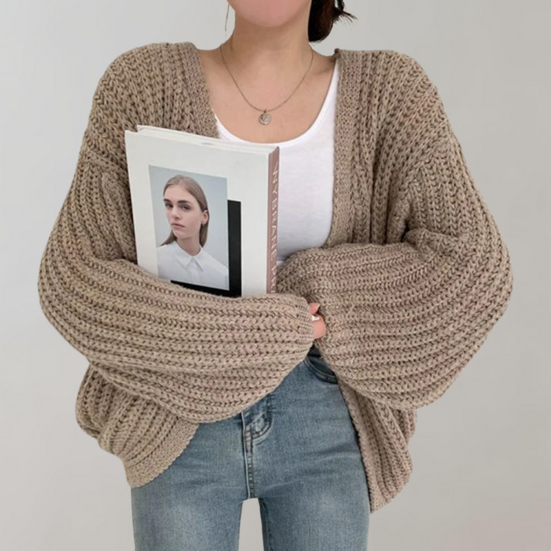 Quinsley Cardigan | Women's Cozy Open-Knit Long Sleeve Cardigan