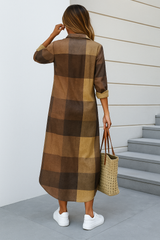 Basmine Denim Dress | Long Relaxed-Fit Maxi Shirt Dress for Women
