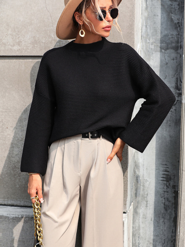 Olga Top | Loose Fit Long Sleeve Knit Top