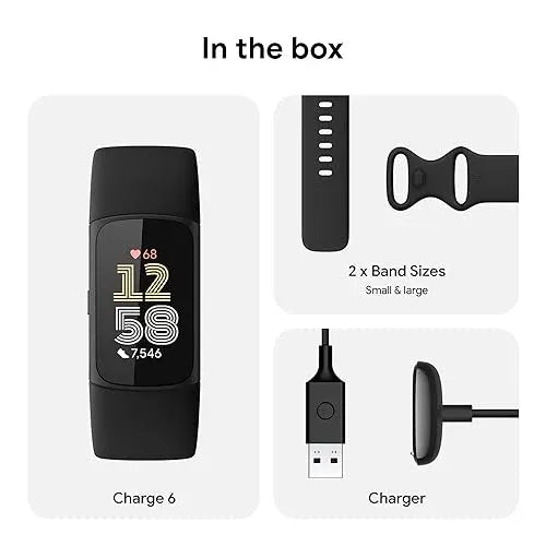 Fitbit Charge 6 Fitness Tracker with Google apps 1