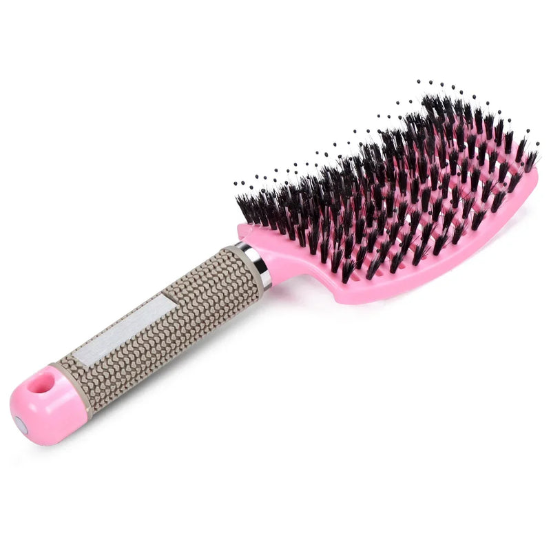 Professional Detangling Brush | Curved Bristle Design For All Hair Types