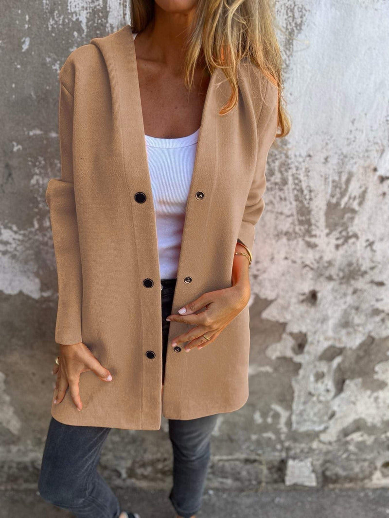 Ailee Cardigan | Women's Long Hooded Knit Cardigan