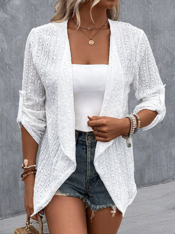 Braelia Crochet Cardigan | Boho Open-Front Lightweight Summer Vest for Women