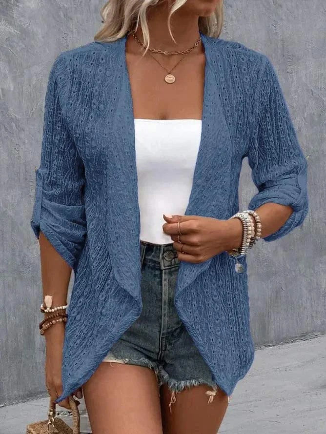 Braelia Crochet Cardigan | Boho Open-Front Lightweight Summer Vest for Women