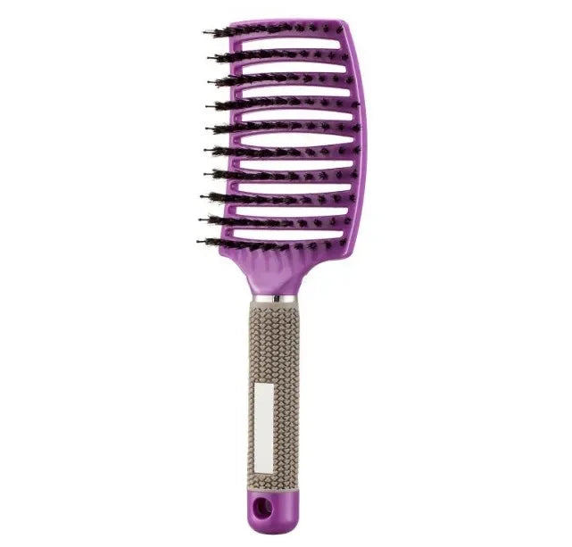 Professional Detangling Brush | Curved Bristle Design For All Hair Types