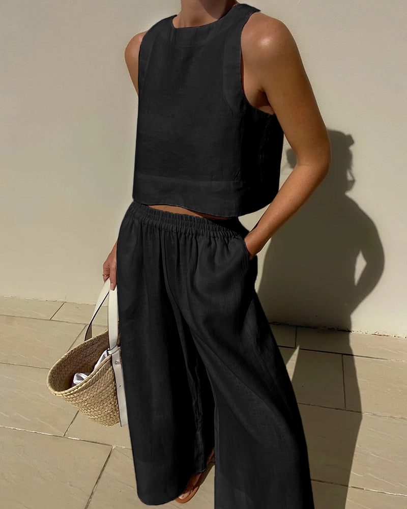 Xian Two Piece Set | Lightweight Linen Summer Co-ord for Women