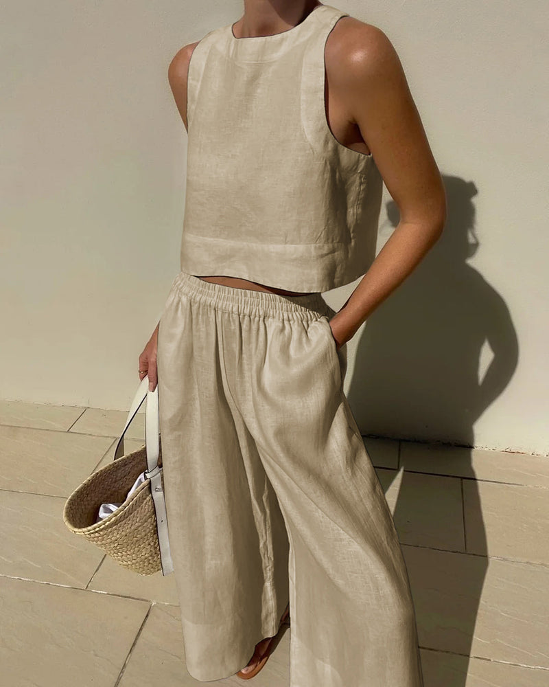 Xian Two Piece Set | Lightweight Linen Summer Co-ord for Women