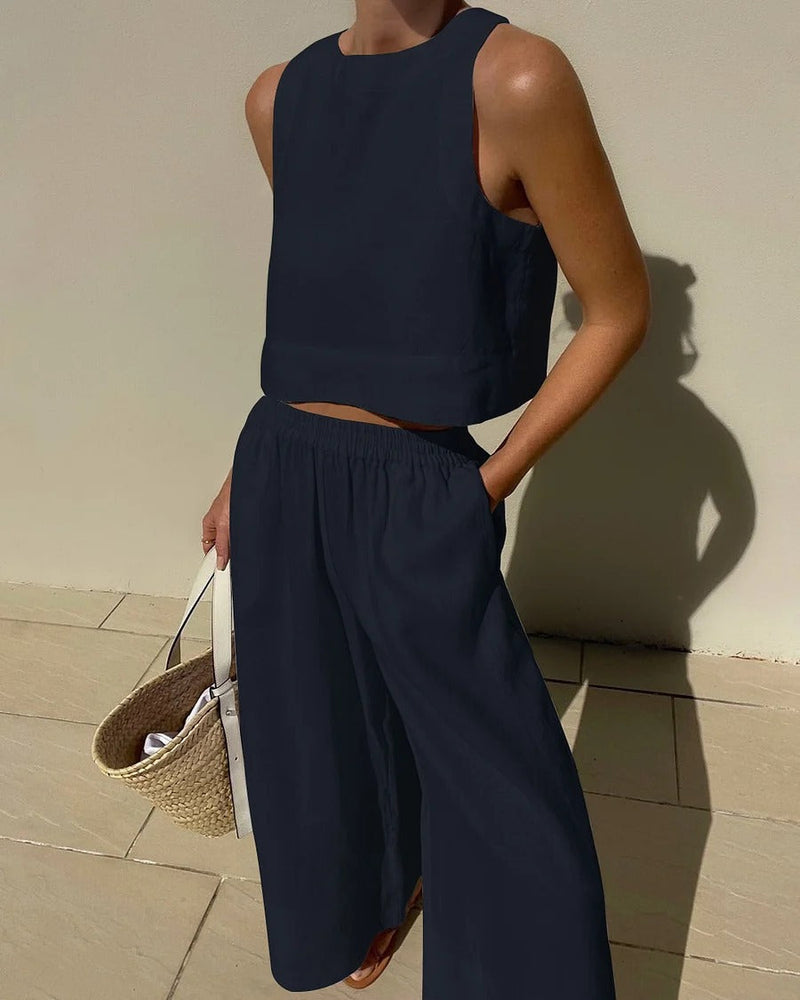 Xian Two Piece Set | Lightweight Linen Summer Co-ord for Women