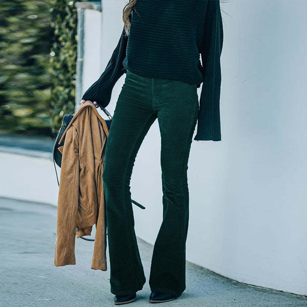 Veliana Corduroy Pants | High-Waisted Vintage Trousers for Women