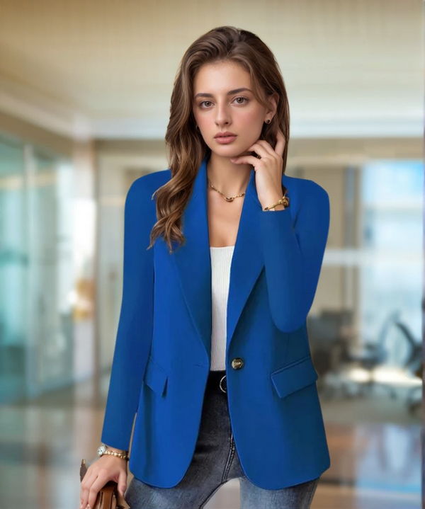 Mavira Blazer | Women's Slim-Fit Long Sleeve Jacket with Classic Lapel