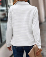Elizabeth Jumper | Casual Zip-Up Jumper with Ribbed Detail