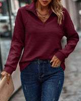 Elizabeth Jumper | Casual Zip-Up Jumper with Ribbed Detail