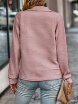 Elizabeth Jumper | Casual Zip-Up Jumper with Ribbed Detail