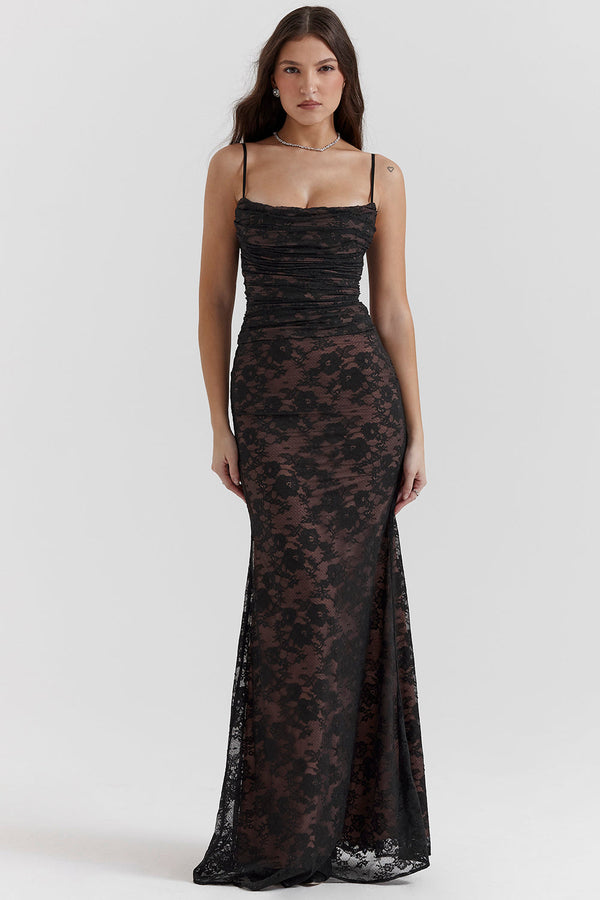 Baylee Dress | Lace Maxi Dress for Women with Thin Straps and Elegant Flow