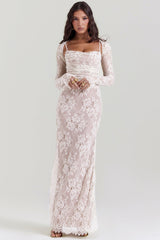 Baylee Dress | Lace Maxi Dress for Women with Thin Straps and Elegant Flow