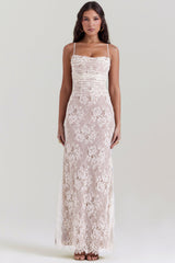 Baylee Dress | Lace Maxi Dress for Women with Thin Straps and Elegant Flow