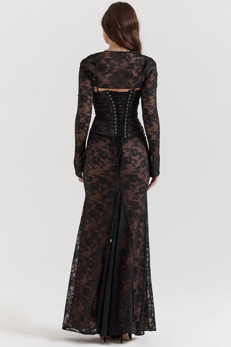 Baylee Dress | Lace Maxi Dress for Women with Thin Straps and Elegant Flow