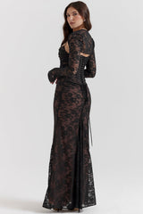 Baylee Dress | Lace Maxi Dress for Women with Thin Straps and Elegant Flow