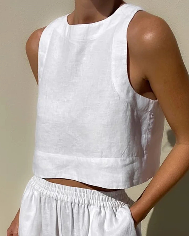 Xian Two Piece Set | Lightweight Linen Summer Co-ord for Women