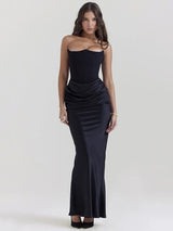 Varya Dress | Elegant Sleeveless Corset-Style Maxi Dress