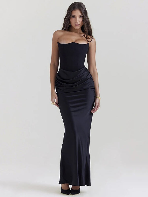 Varya Dress | Elegant Sleeveless Corset-Style Maxi Dress