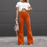 Bronte Pants | High-Waisted Flared Pants for Women in Eco Corduroy Fabric